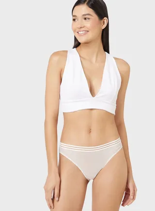High Leg Mesh Detail Brief