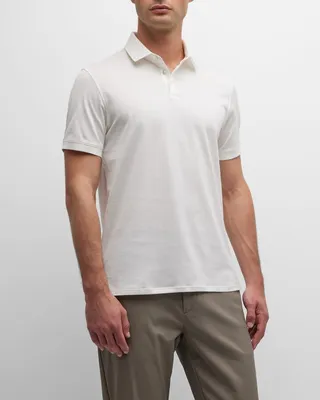 Men's Concealed Placket Polo Shirt