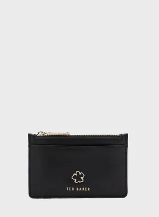 Jorjio Flower Eyelet Zip Card Holder