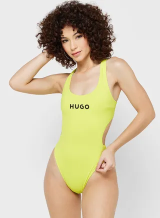 Cut-out Detail High Leg Swimsuit