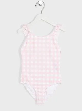Youth Checked Swimsuit