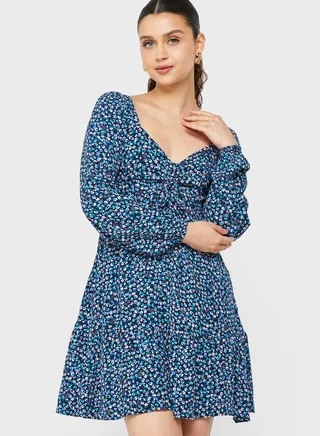 Floral Puff Sleeve Dress
