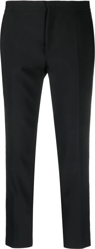 Cropped Straight-Leg Trousers