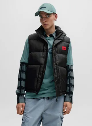 Logo Puffer Vest Jacket