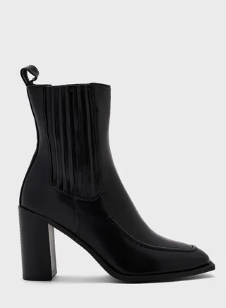Block-Heel Ankle Boots