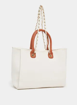 Chain Drop Design Tote Bag