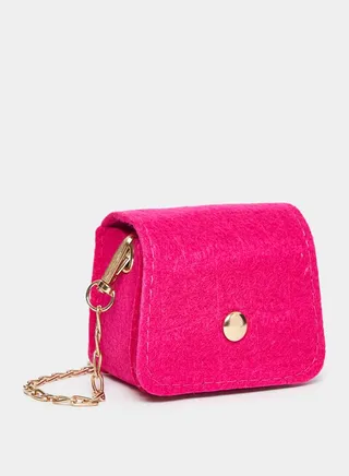 Textured Chain Mini Bag