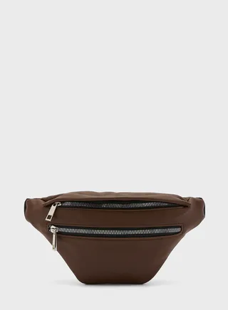 Faux Leather Waistpack Dark