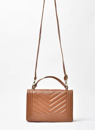 Quilted Pattern Trendy Crossbody Bag
