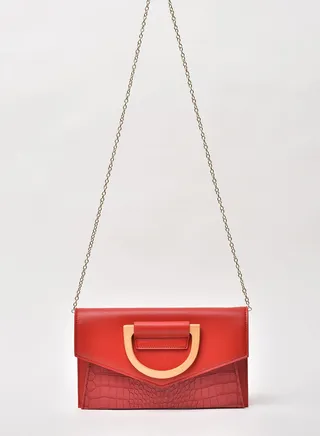 Animal Pattern Chain Strap Shoulder Bag