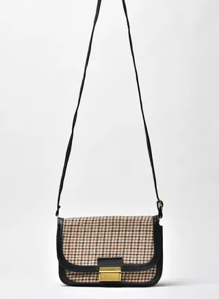 Checkered Pattern Crossbody Bag