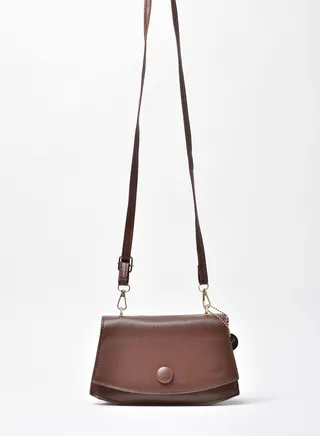 Solid Pattern Crossbody Bag