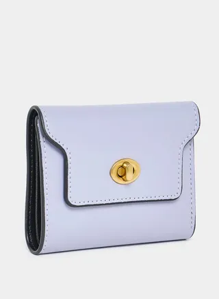 Solid Turn Lock Detail Wallet