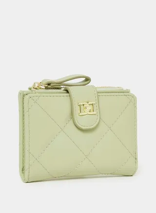 Diamond Stitch Detail Two Fold Wallet