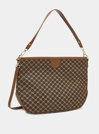Monogram Tote Bag with Detachable Strap