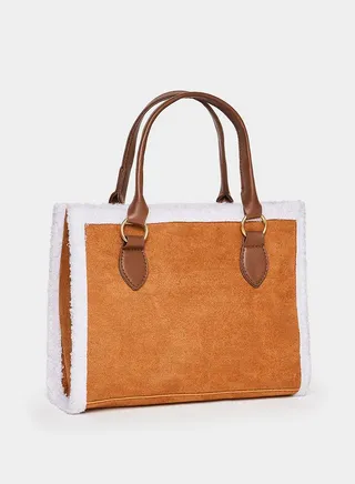 Contrast Trim Fluffy Design Bag