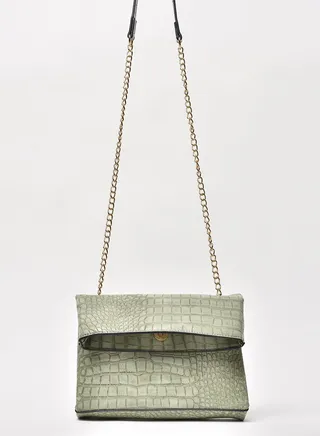 Stylish Animal Pattern Chain Strap Crossbody Bag