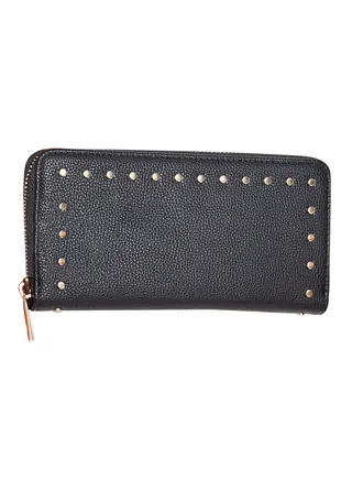 Stylish Studded Zip Around Wallet