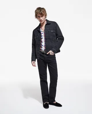 Black denim jacket