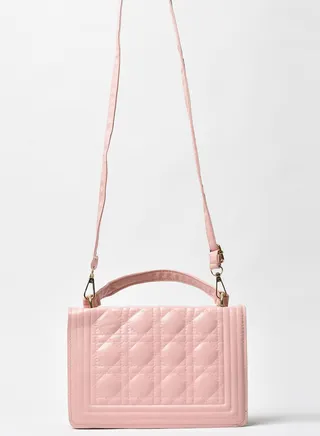 Quilted Pattern Crossbody Bag