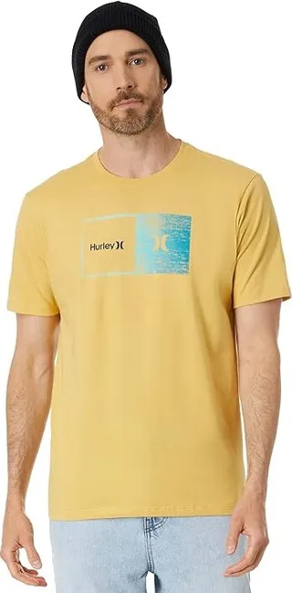 Hurley Halfer Gradient Short Sleeve Tee (Dusty Cheddar) Men's Clothing