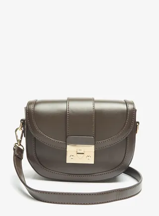 Womens Solid Crossbody Bag with Adjustable Strap By Shoexpress
