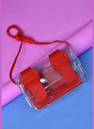 Transparent Sling Bag with Magnet Lock
