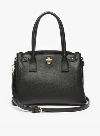 Womens Textured Tote Bag with Double Handles