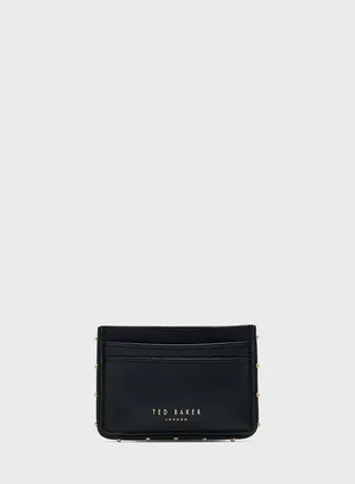 Kahnia Studded Edge Leather Cardholder