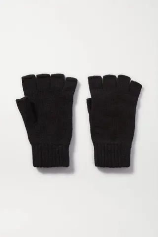 Johnstons of Elgin - + Net Sustain Cashmere Fingerless Gloves - Black