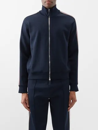 Side-stripe Jersey Track Jacket