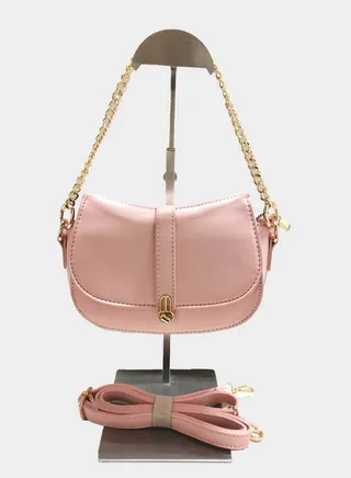 Stitch Detail Shoulder Bag with Detachable Straps