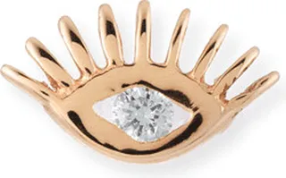 Evil Eye Stud Earring with White Diamond (Single)