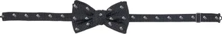 Alexander McQueen Black Skull Polka Dot Bow Tie
