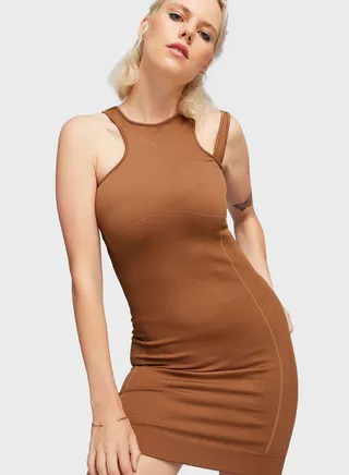 Dare To Muted Motion Flared Dress