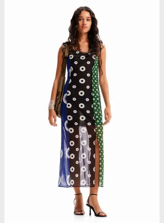 Printed Side Slit Dress