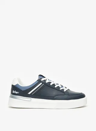 Men's Textured Lace-Up Low Ankle Sneakers