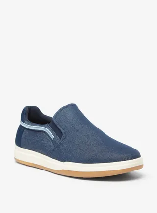 Men's Denim Slip-On Casual Sneakers