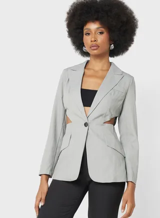 Cutout Detail Blazer