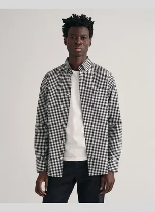 Regular Fit Gingham Poplin Shirt