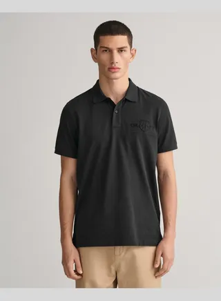 Tonal Shield Polo Shirt