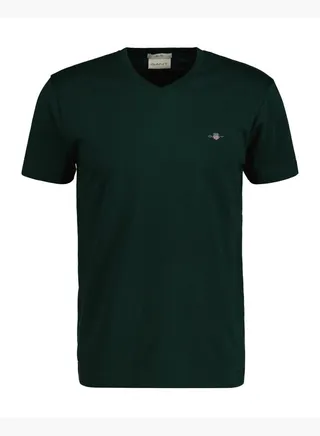 Slim Fit Shield V-Neck T-Shirt