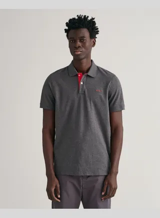 Contrast Pique Polo Shirt