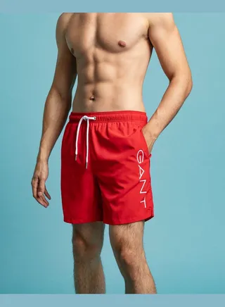 Gant Long Cut Lightweight Logo Swim Shorts