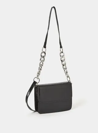 Croc Textured Crossbody Bag