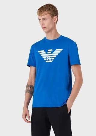 Pima jersey T-shirt with logo print
