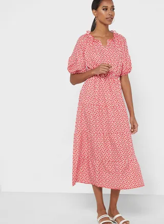 Printed Tiered Dress