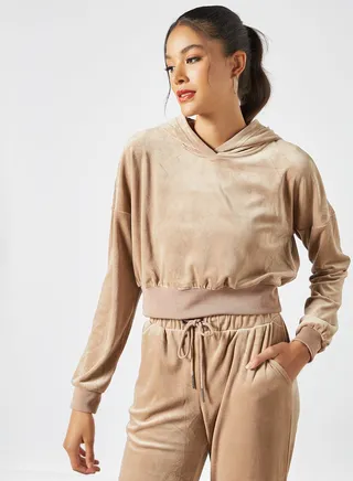Long Sleeve Cropped Hoodie
