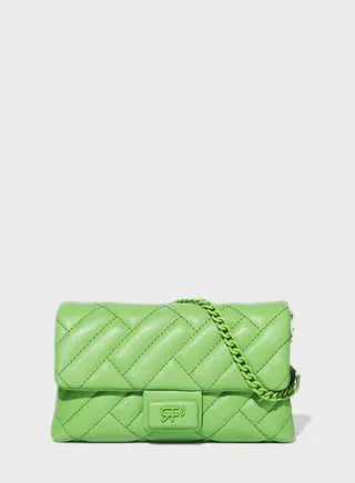 Quilted Flap Over Chain Detailed Crossbody