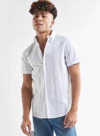 Striped  Regular\n  Fit Shirts